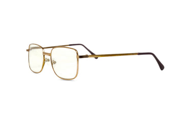 GOLD SQUARE METAL FRAME READING GLASSES
