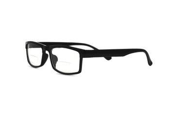 BLACK SQUARE PLASTIC FRAME BIFOCAL READING GLASSES