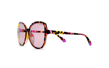 POLAROID BLACK YELLOW PINK TORTOISESHELL ROUND PLASTIC FRAME SUNGLASSES - Wickramarachchi Opticians