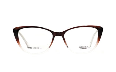 Brown & Transparent Square Womens Frame