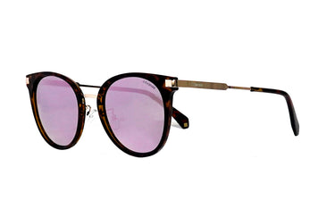 Polaroid Brown Round Women's Sunglasses