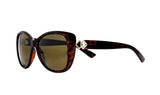 Polaroid Brown Oversized Cat Eye Sunglasses