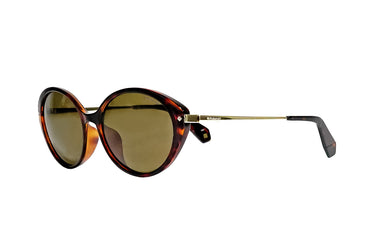 Polaroid Brown Oval Women's Sunglasses