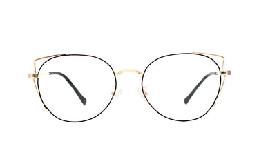 Black & Gold Curve Womens Frame