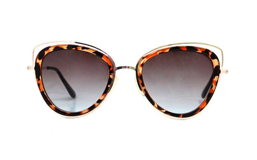 SMARTY Brown & Gold Curve Womens Sunglasses