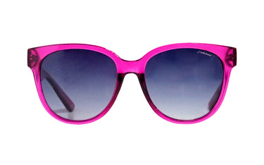 Polaroid Transparent Pink Round Women's Sunglasses