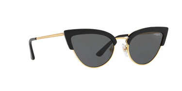 Vogue Black & Gold Cat Eye Sunglass