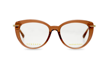 SENSAYA TRANSPARENT BROWN OVAL FRAME