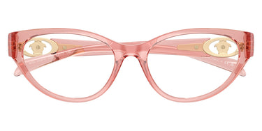 VERSACE MOD TRANSPRENT PINK CAT EYE PLASTIC FRAME