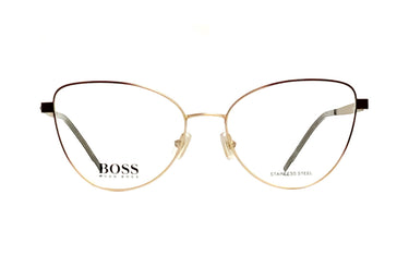Boss Gold & Brown Cat Eye Womens Frame