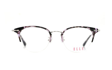 ELLE PURPLE & SILVER OVAL HALF RIMLESS PLASTIC FRAME
