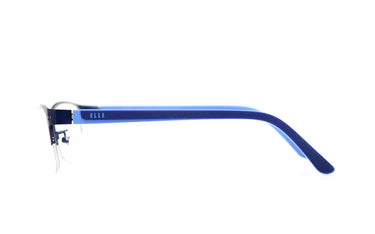Blue Square Half Rimless Metal Frame
