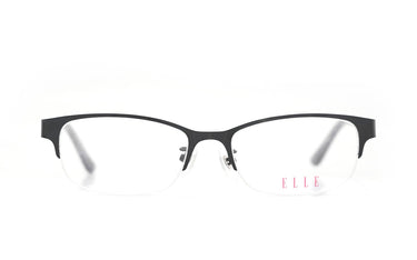 ELLE BLACK SQUARE HALF RIMLESS METAL FRAME