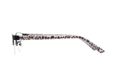 ELLE BLACK SQUARE HALF RIMLESS METAL FRAME