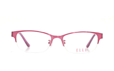 ELLE PINK SQUARE HALF RIMLESS METAL FRAME