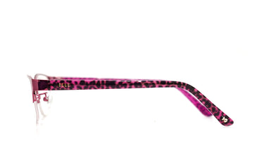 ELLE PINK SQUARE HALF RIMLESS METAL FRAME