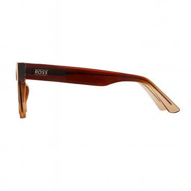 Ross Transparent Brown Butterfly Plastic Sunglass