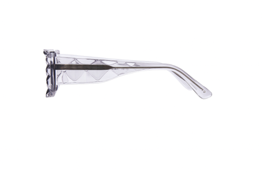 Ross Transparent Grey Rectangle Plastic Sunglass