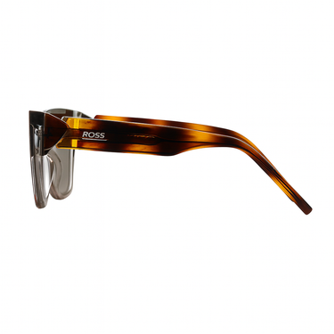 Ross Ambre Irregular Plastic Sunglass