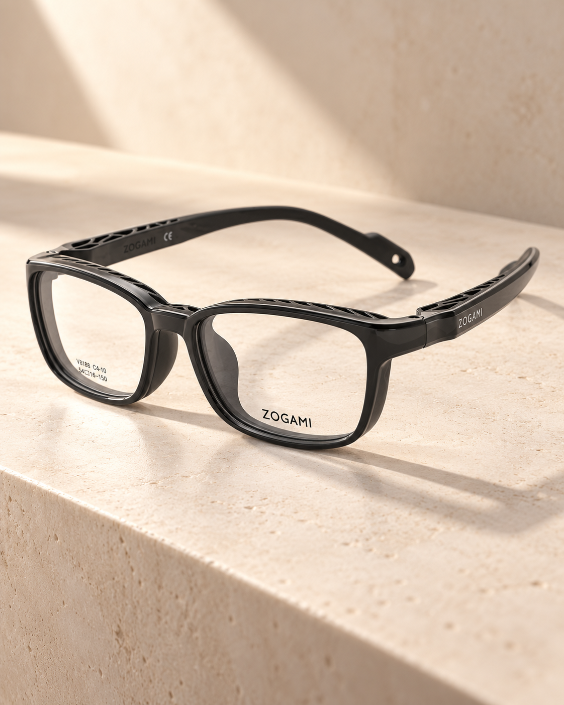 ZOGAMI eyewear frame close-up photograph