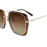 INVU Brown & Gold metal Box Women's Sunglasses 