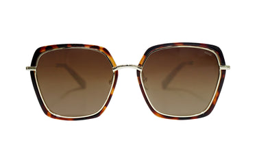 INVU Brown & Gold metal Box Women's Sunglasses