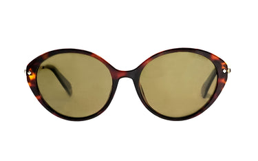 Polaroid Brown Oval Women's Sunglasses