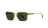 Polaroid Transparent Yellow Square Sunglasses 