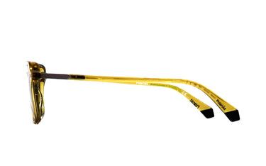 Polaroid Transparent Yellow Square Sunglasses