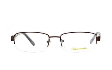 Semi-Rimless Brown Square Mens Frame